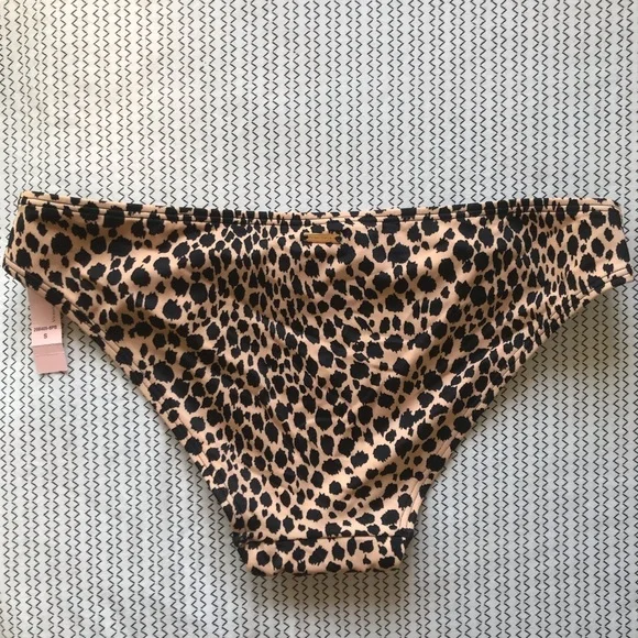 NWT Victoria’s Secret Leopard Print Swim Suit Bottoms: Size S - Picture 2 of 6